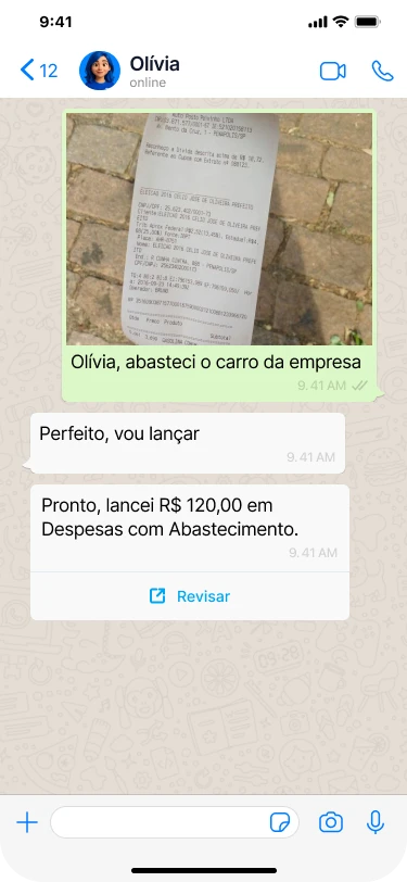 Assistente Financeira Olívia - Chat WhatsApp para Pequenas Empresas